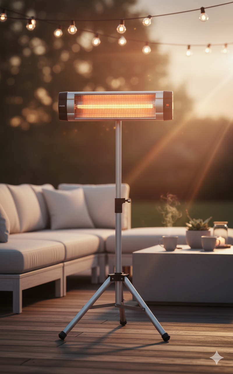 DMS IHS-2500 Infrarot-Heizstrahler - Schwarz, 2500W